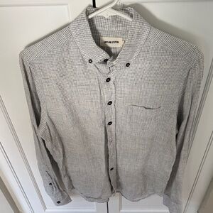 Taylor Stitch Men's Black and White Checkered Shirt